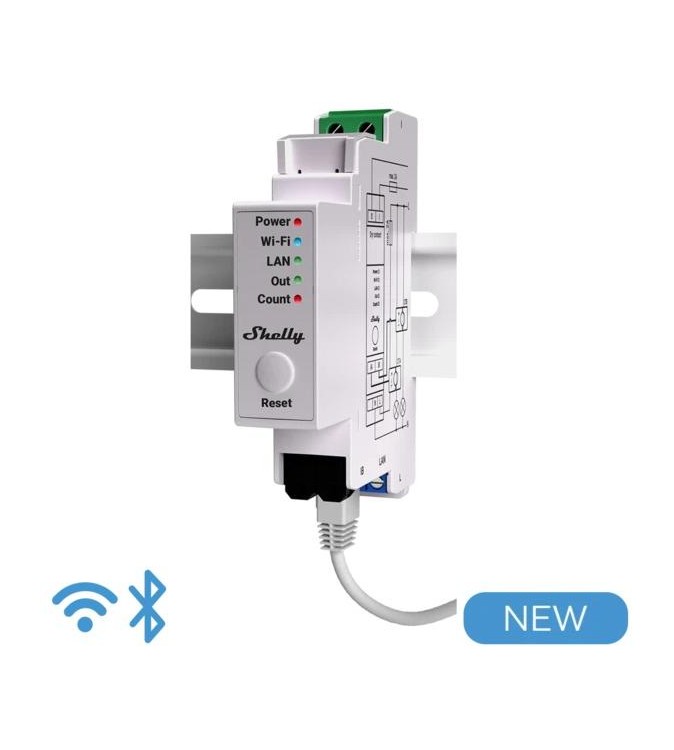 Shelly Pro EM 50A - Contatore energ. intel. DIN + 2 pinze50A