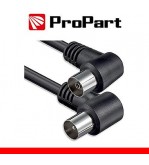 Cavo antenna TV IEC 2.5M SP-PR 90° NERO