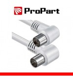 Cavo antenna TV IEC 2.5M SP-PR 90° BIANCO