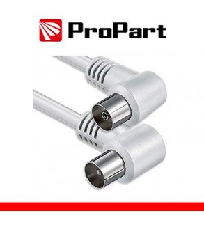 Cavo antenna TV IEC 2.5M SP-PR 90° BIANCO