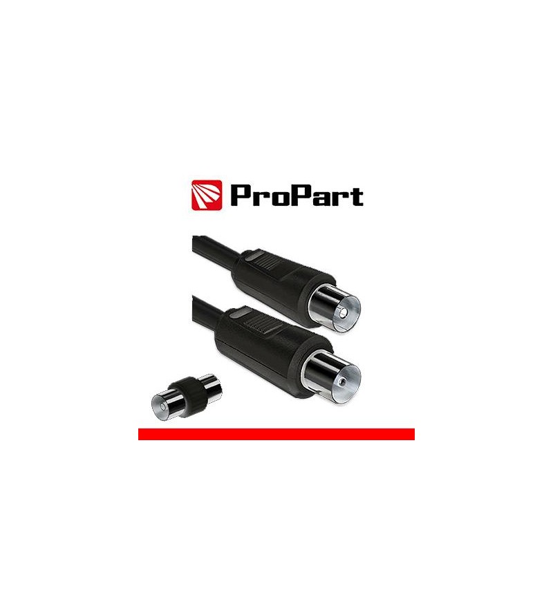 Cavo antenna TV IEC 2M SP-PR + ADATTAT. SP-SP NERO