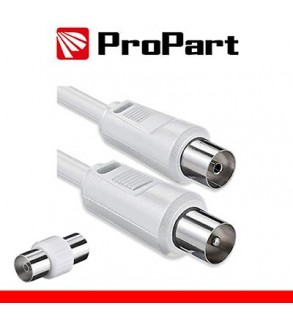 Cavo antenna TV IEC 2M SP-PR + ADATTAT. SP-SP BIANCO