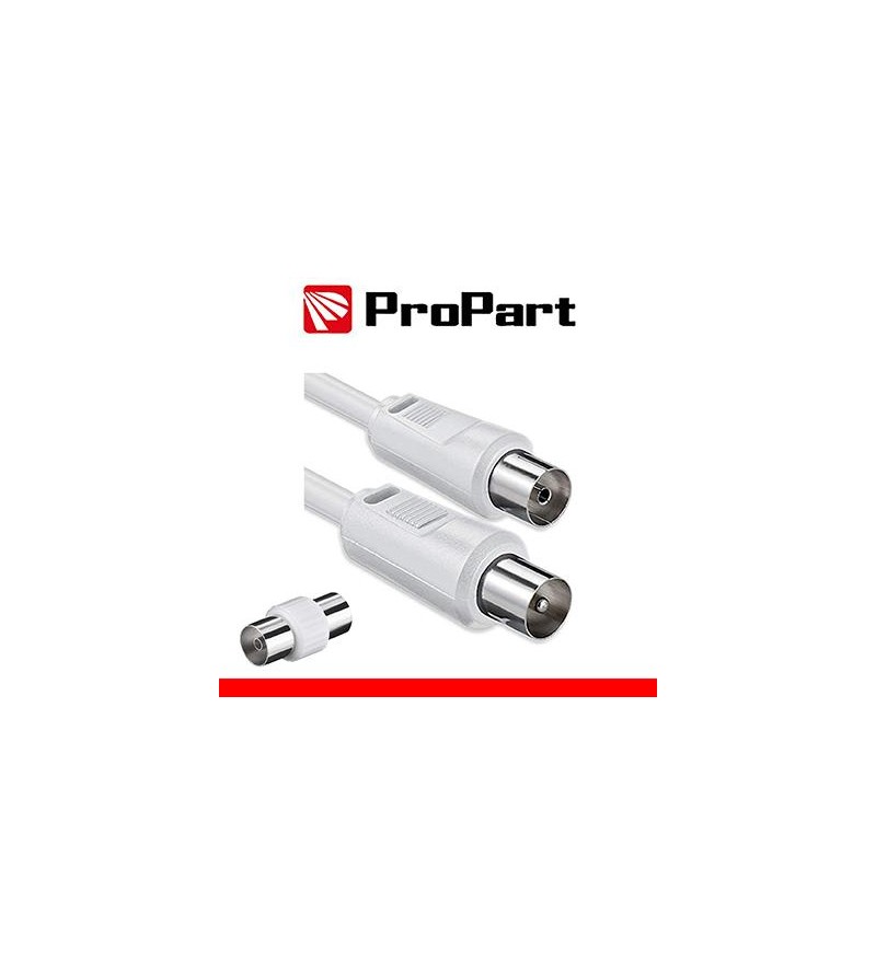 Cavo antenna TV IEC 2M SP-PR + ADATTAT. SP-SP BIANCO