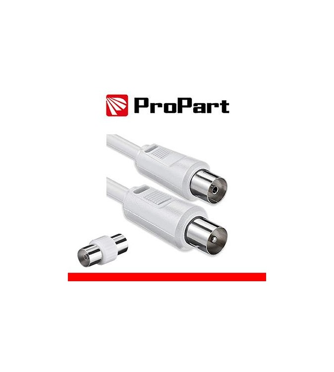 Cavo antenna TV IEC 2M SP-PR + ADATTAT. SP-SP BIANCO