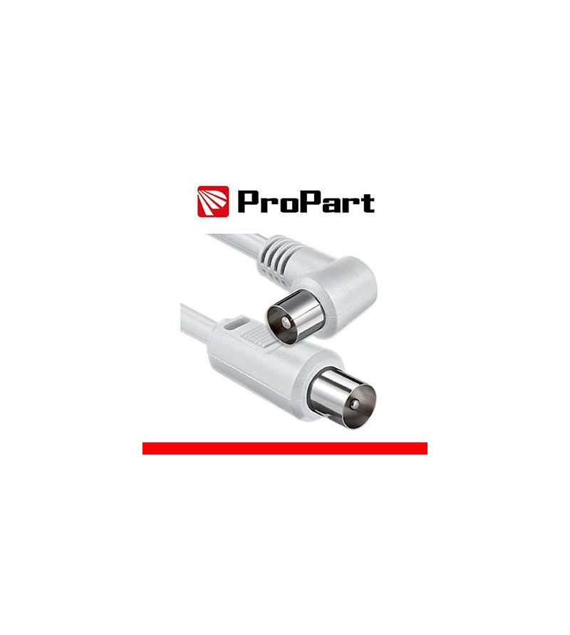 Cavo antenna TV IEC 2M SP dr. -SP 90° BIANCO