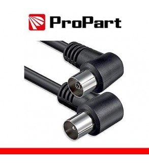 Cavo antenna TV IEC 5M SP-PR 90° NERO