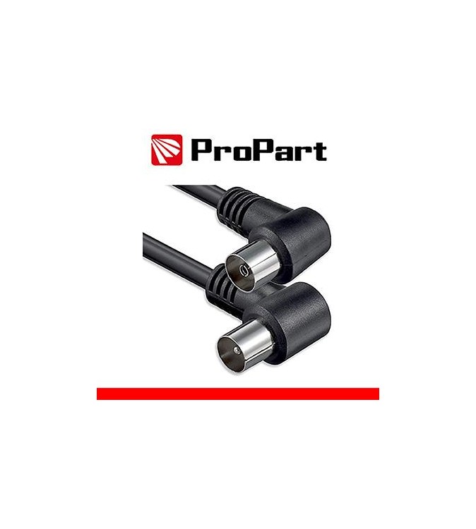 Cavo antenna TV IEC 5M SP-PR 90° NERO