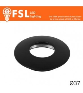 VEGA - Cover Curva per Punto Luce LED  – Ø37 – Nero