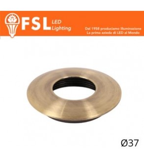 VEGA - Cover Curva per Punto Luce LED – Ø37 – Bronzo