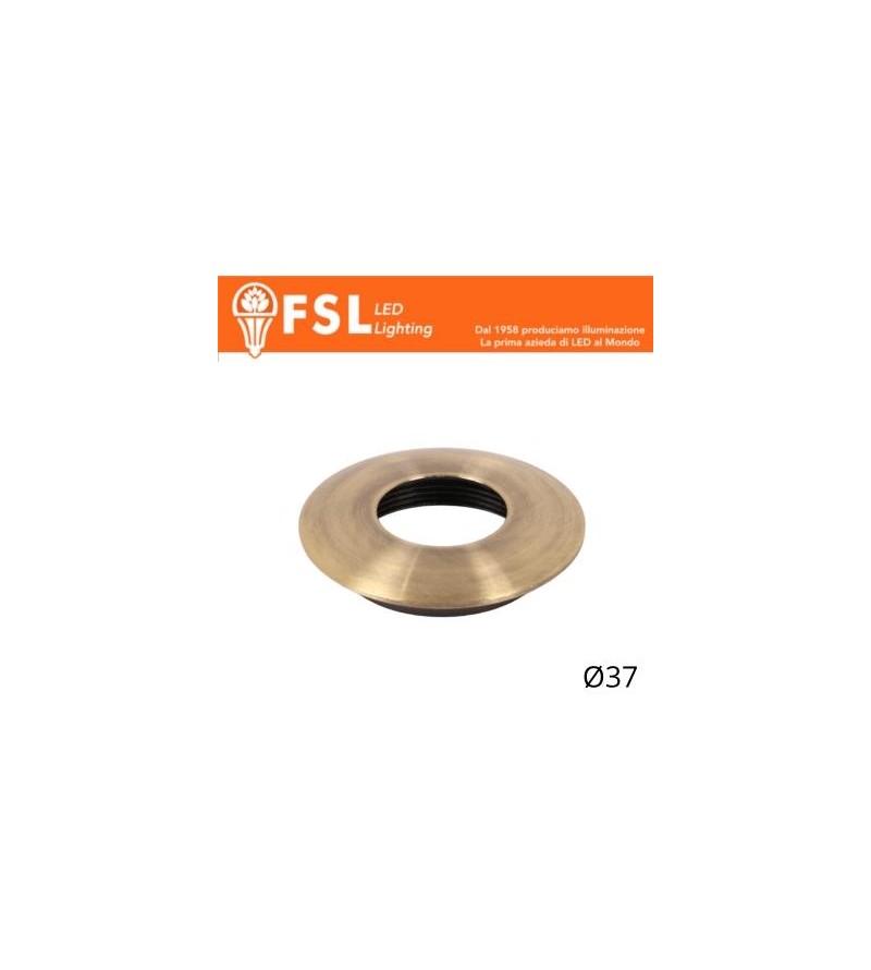 VEGA - Cover Curva per Punto Luce LED – Ø37 – Bronzo