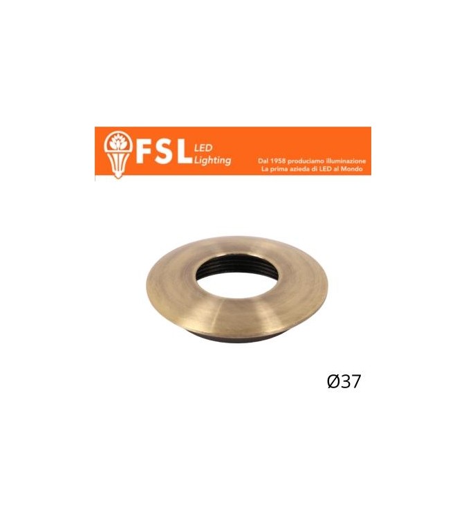 VEGA - Cover Curva per Punto Luce LED – Ø37 – Bronzo