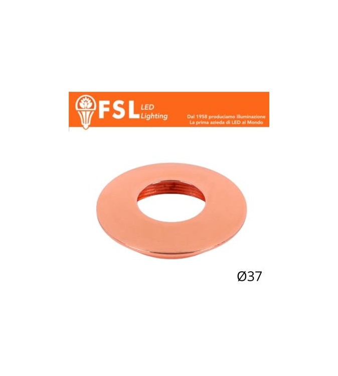 VEGA - Cover Curva per Punto Luce LED  – Ø37 – Oro Rosa
