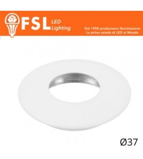 VEGA - Cover Curva per Punto Luce LED  – Ø37 – Bianco opaco