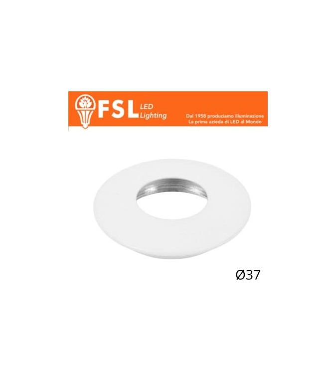 VEGA - Cover Curva per Punto Luce LED  – Ø37 – Bianco opaco