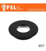 VEGA - Cover Piatta per Punto Luce LED – Ø37 – Nero