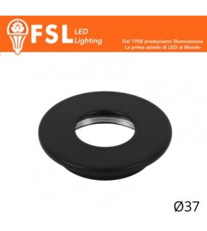 VEGA - Cover Piatta per Punto Luce LED – Ø37 – Nero