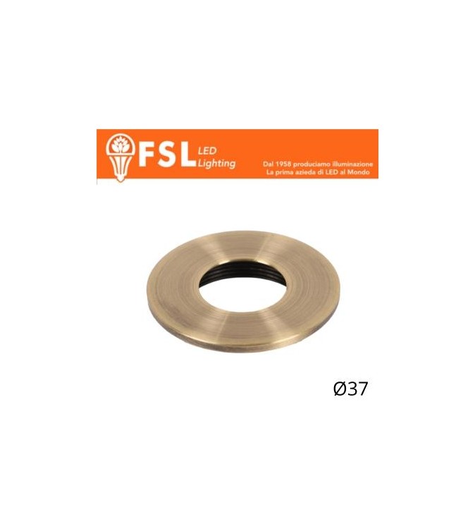 VEGA - Cover Piatta per Punto Luce LED – Ø37 – Bronzo