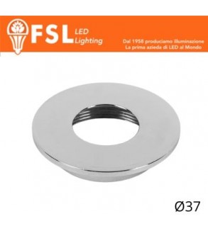 VEGA - Cover Piatta per Punto Luce LED – Ø37 – Cromo
