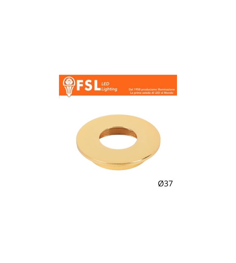 VEGA - Cover Piatta per Punto Luce LED  – Ø37 – Oro