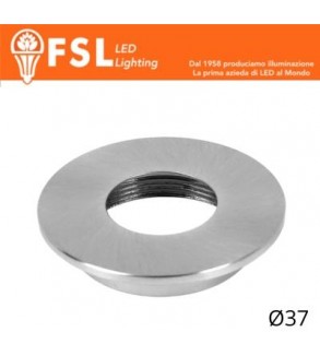 VEGA - Cover Piatta per Punto Luce LED – Ø37 – Nichel Satinato
