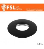 VEGA - Cover Curva per Punto Luce LED – Ø56 – Nero