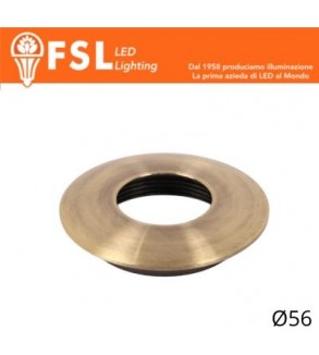 VEGA - Cover Curva per Punto Luce LED – Ø56 – Bronzo