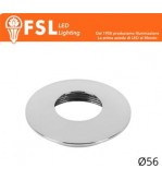 VEGA - Cover Curva per Punto Luce LED – Ø56 – Cromo