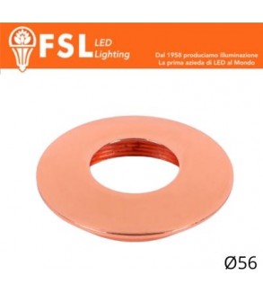 VEGA - Cover Curva per Punto Luce LED – Ø56 – Oro Rosa