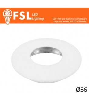 VEGA - Cover Curva per Punto Luce LED – Ø56 – Bianco opaco
