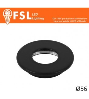 VEGA - Cover Piatta per Punto Luce LED – Ø56 – Nero