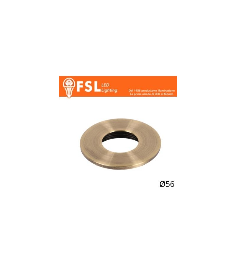 VEGA - Cover Piatta per Punto Luce LED – Ø56 – Bronzo