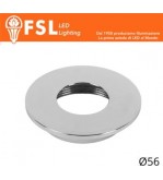 VEGA - Cover Piatta per Punto Luce LED – Ø56 – Cromo