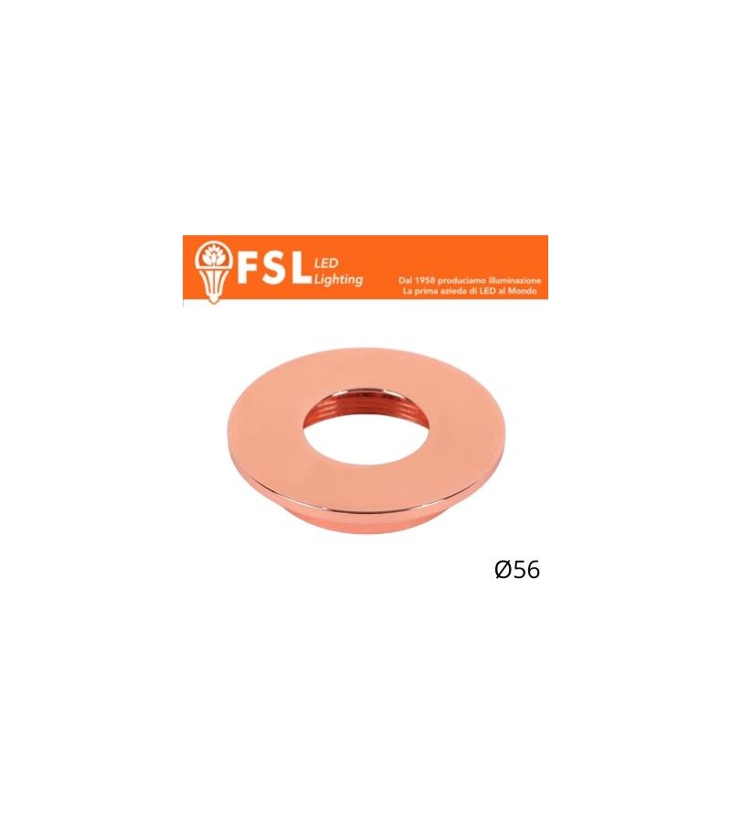 VEGA - Cover Piatta per Punto Luce LED – Ø56 – Oro Rosa