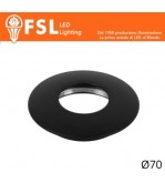 VEGA - Cover Curva per Punto Luce LED – Ø70 – Nero