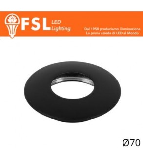 VEGA - Cover Curva per Punto Luce LED – Ø70 – Nero