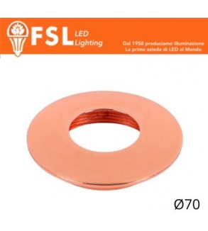 VEGA - Cover Curva per Punto Luce LED – Ø70 – Oro Rosa