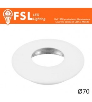 VEGA - Cover Curva per Punto Luce LED – Ø70 – Bianco opaco