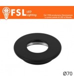 VEGA - Cover Piatta per Punto Luce LED– Ø70 – Nero