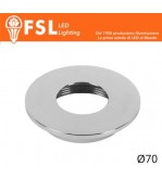 VEGA - Cover Piatta per Punto Luce LED – Ø70 – Cromo