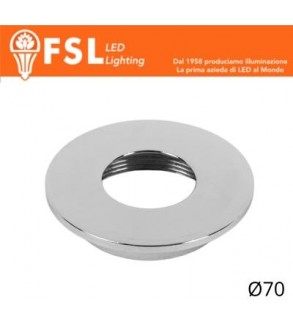 VEGA - Cover Piatta per Punto Luce LED – Ø70 – Cromo