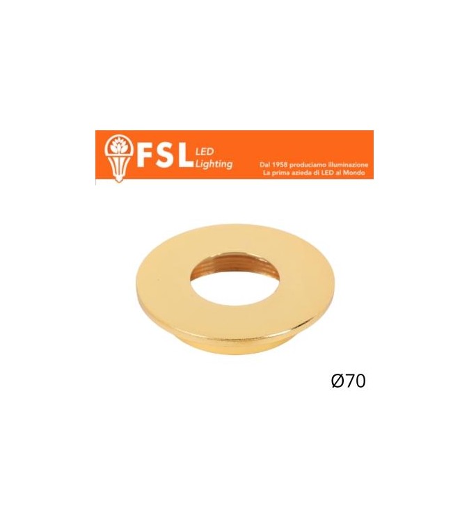 VEGA - Cover Piatta per Punto Luce LED – Ø70 – Oro