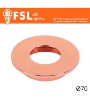 VEGA - Cover Piatta per Punto Luce LED – Ø70 – Oro Rosa