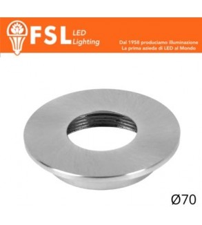 VEGA - Cover Piatta per Punto Luce LED – Ø70 – Nichel Satinato