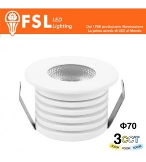 VEGA - Punto luce LED Spotlight  – 7W 3CCT – 70*75mm – IP20  - Driver Eaglerise