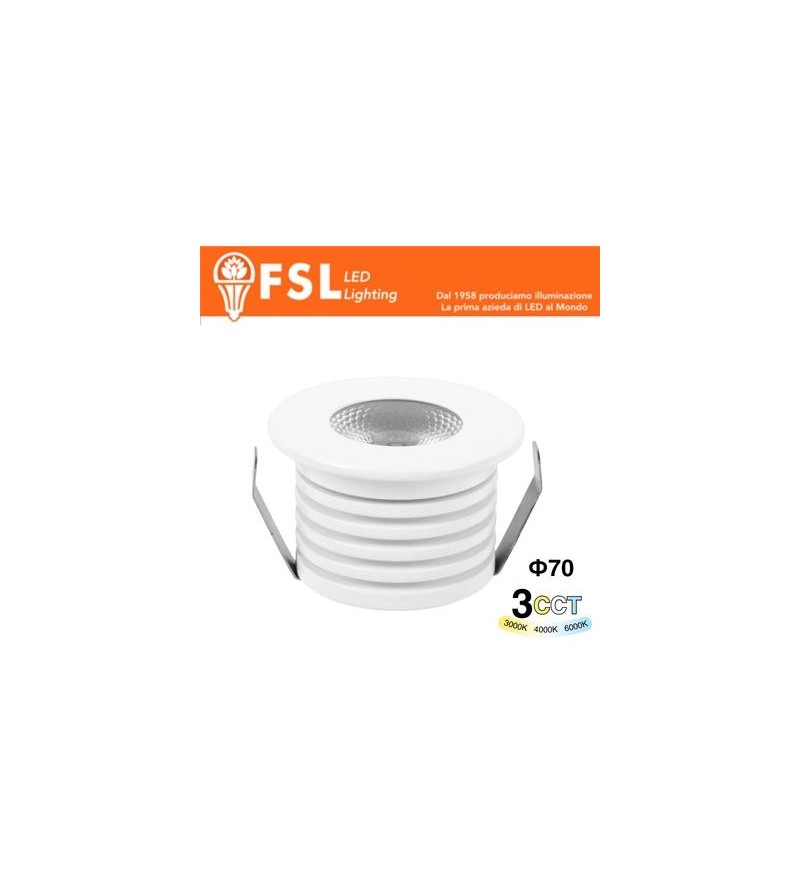 VEGA - Punto luce LED Spotlight  – 7W 3CCT – 70*75mm – IP20  - Driver Eaglerise