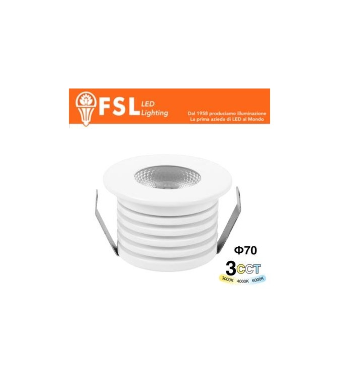 VEGA - Punto luce LED Spotlight  – 7W 3CCT – 70*75mm – IP20  - Driver Eaglerise