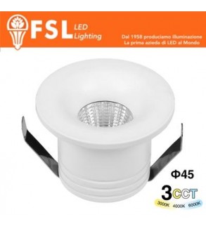 ORION - Punto luce LED Ottica arretrata – 4W 3CCT 45*36mm IP20 Driver Eaglerise
