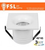 ORION - Punto luce LED Ottica arretrata QUADRATO - 4W 3CCT 45*45*36mm -Eaglerise
