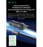 Caricabatterie per auto Super veloce ​​Serie PD30W+QC3.0-18 W con cavo C-C
