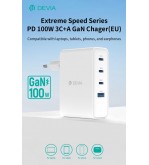 Carica batterie PD da 100 Watt GaN 3 uscite Tipo-C e una Usb A